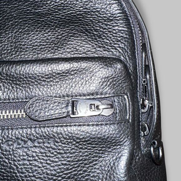 Coach West Pack Pebbled Leather Sling Bag – Black - Picture 3 of 7